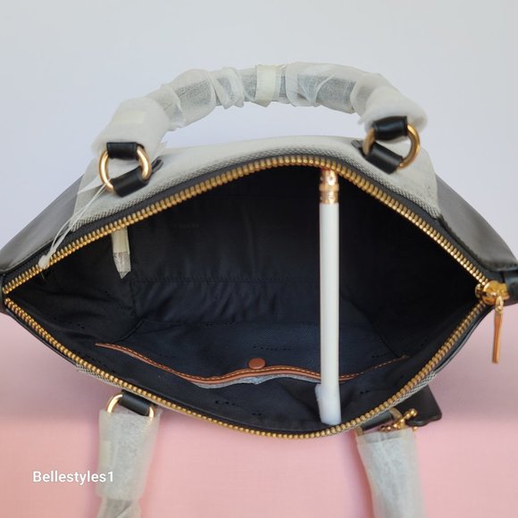 COACH Elise Badge Satchel In Jacquard & Refined Leather 🎈SPECIAL SALE $220.🎈 - Picture 13 of 16